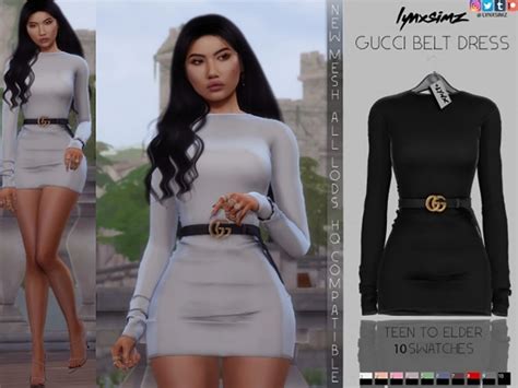 sims 4 Gucci dress cc